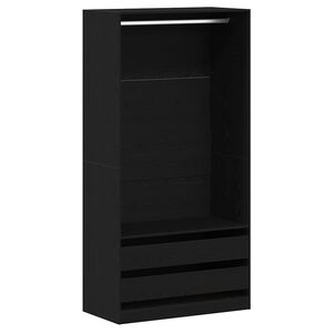vidaXL Armario Roble Negro 100 x 50 x 200 cm Madera de ingenier&iacute;a