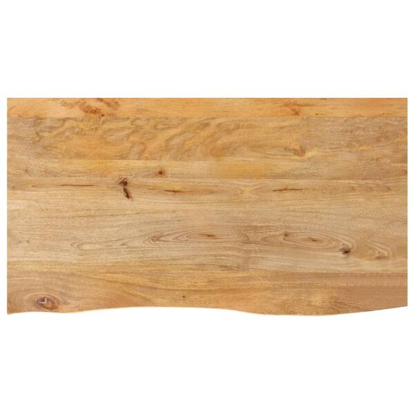 vidaXL Tablero de mesa borde natural madera maciza mango 120x60x2,5 cm