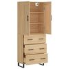 vidaXL Aparador alto madera contrachapada color roble 69,5x34x180 cm