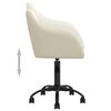 vidaXL Sillas de comedor giratorias 6 unidades terciopelo crema