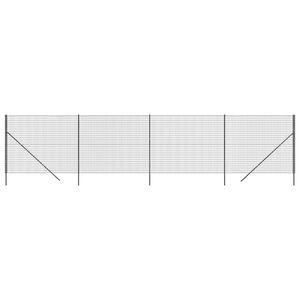vidaXL Cerca de alambre de acero galvanizado gris antracita 2x10 m