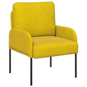 vidaXL Sof&aacute;s con coj&iacute;n 55cm Amarillo Madera contrachapada