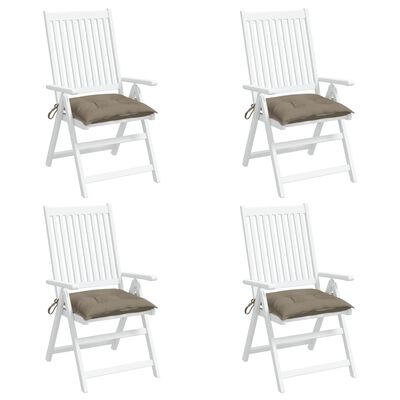 vidaXL Cojines de silla de jardín 4 uds tela Oxford taupé 40x40x7 cm