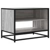 vidaXL Mueble TV madera ingenier&iacute;a y metal roble ahumado 61x40x46 cm