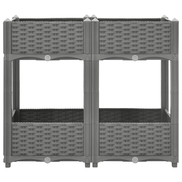 vidaXL Arriate polipropileno 80x40x71 cm