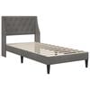 vidaXL Estructura de cama Gris oscuro 90 x 190 cm Terciopelo