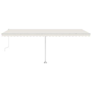 vidaXL Toldo el&eacute;ctrico 6 x 3 m Crema 100% Poli&eacute;ster