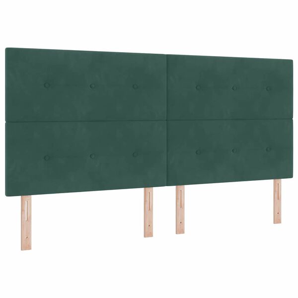 vidaXL Cabecero Verde oscuro 200 cm Terciopelo