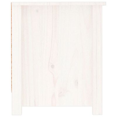 vidaXL Armario zapatero de madera maciza de pino blanco 110x38x45,5 cm