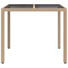 vidaXL Mesa de comedor de jardín Beige 90 x 90 x 75 cm Poliratán