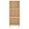 vidaXL Aparador de madera contrachapada roble Sonoma 34,5x34x180 cm