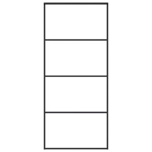 vidaXL Puerta corredera ESG vidrio y aluminio 90x205 cm negro