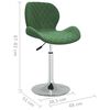 vidaXL Sillas de comedor giratorias 2 unidades terciopelo verde oscuro
