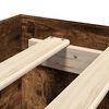 vidaXL Estructura de cama madera de ingenier&iacute;a roble ahumado 135x190cm
