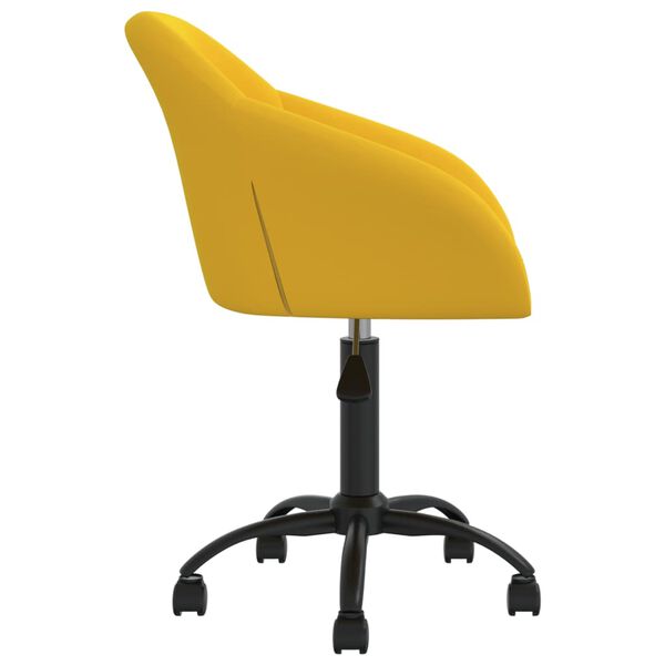 vidaXL Sillas de comedor giratorias 6 unidades terciopelo amarillo