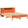 vidaXL Cama con estanter&iacute;a sin colch&oacute;n madera maciza marr&oacute;n 160x200 cm