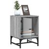 vidaXL Mesitas noche con puertas vidrio 2 uds gris Sonoma 35x37x50 cm
