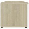 vidaXL Mueble para TV madera contrachapada blanco y roble 120x34x30 cm