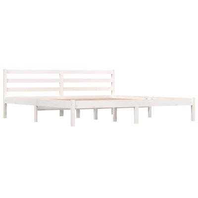 vidaXL Estructura de cama madera maciza de pino blanco 180x200 cm