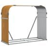 vidaXL Le&ntilde;ero de acero galvanizado acabado de madera 120x45x100 cm