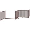 vidaXL Puerta de perros plegable 12 paneles madera &aacute;lamo marr&oacute;n 960 cm