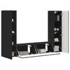 vidaXL Conjunto de mueble de TV 6 pcs Negro Madera de ingenier&iacute;a