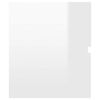 vidaXL Set muebles de baño 2 piezas madera contrachapada blanco brillo