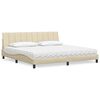 vidaXL Cama con colch&oacute;n Hanko tela color crema 200x200 cm