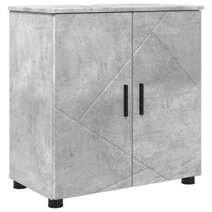 vidaXL Gabinete de Ba&ntilde;o con puerta Gris Concreto 61 x 35 x 64 cm