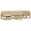 vidaXL Conjunto de sof&aacute;s de exterior 8 uds. y Beige