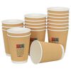 vidaXL Tazas de caf&eacute; de papel 500 uds 12oz 300ml marr&oacute;n