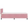 vidaXL Cama tipo Box Spring con colch&oacute;n Rosa 80 x 200 cm Terciopelo