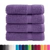 vidaXL Toallas de mano SOLUND 4 unidades morado 50x100 cm 600 gsm