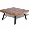 vidaXL Mesa de centro cuadrada madera de teca reciclada