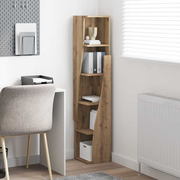 vidaXL Armario de esquina Roble artesanal 27,5x27x140cm