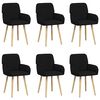 vidaXL Sillas de comedor 6 uds. Tela Negro 56,5 x 50 x 87,5 cm