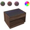 vidaXL Mesa de centro con Infinity LED marr&oacute;n roble 70x50x50 cm
