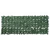 vidaXL Pantalla de balc&oacute;n de hojas verde oscuro 200x75 cm