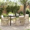 vidaXL Conjunto de Comedor de Jard&iacute;n 5 pcs Beige