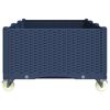 vidaXL Jardinera con ruedas PP azul gris 150x80x54 cm