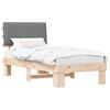 vidaXL Estructura de Cama con Cabecera Tapizada Gris Claro 80 x 200 cm