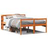 vidaXL Estructura cama con cabecero madera pino marr&oacute;n cera 120x190 cm