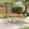 vidaXL Conjunto de Comedor de Jard&iacute;n 7 pcs Gris