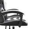vidaXL Silla gaming giratoria cuero sint&eacute;tico negro y blanco