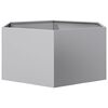 vidaXL Jardinera hexagonal acero galvanizado 104x90x45 cm