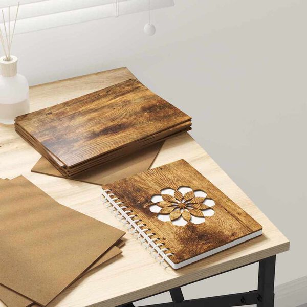 vidaXL Paneles Decorativos 50 pcs Roble ahumado 15 x 21 x 0.27 cm