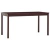 vidaXL Mesa de comedor de madera de pino marr&oacute;n oscuro 140x70x73 cm