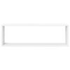 vidaXL Estantes cubo de pared 2 uds contrachapado blanco 80x15x26,5 cm
