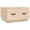 vidaXL Mesa de centro de madera maciza de pino 60x53x35 cm