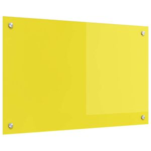 vidaXL Salpicadero de cocina Amarillo 80 x 50 cm vidrio templado